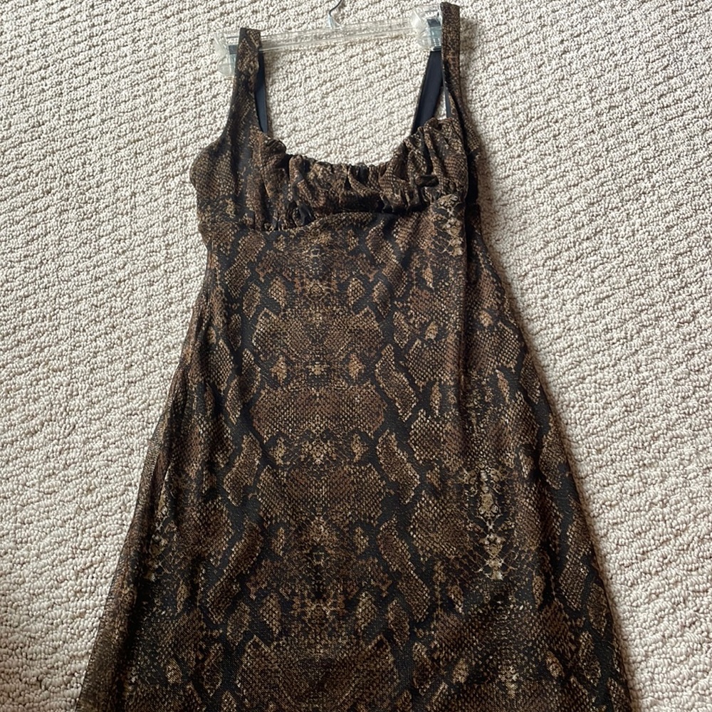 Urban snakeskin mini dress